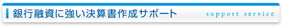 銀行融資に強い決算書作成サポート