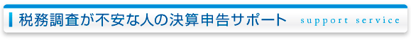 税務調査が不安な人の決算申告サービス